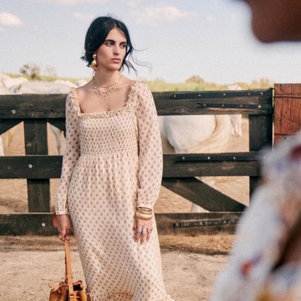 Sezane Lina Maxi Dress (worn once) Size 4